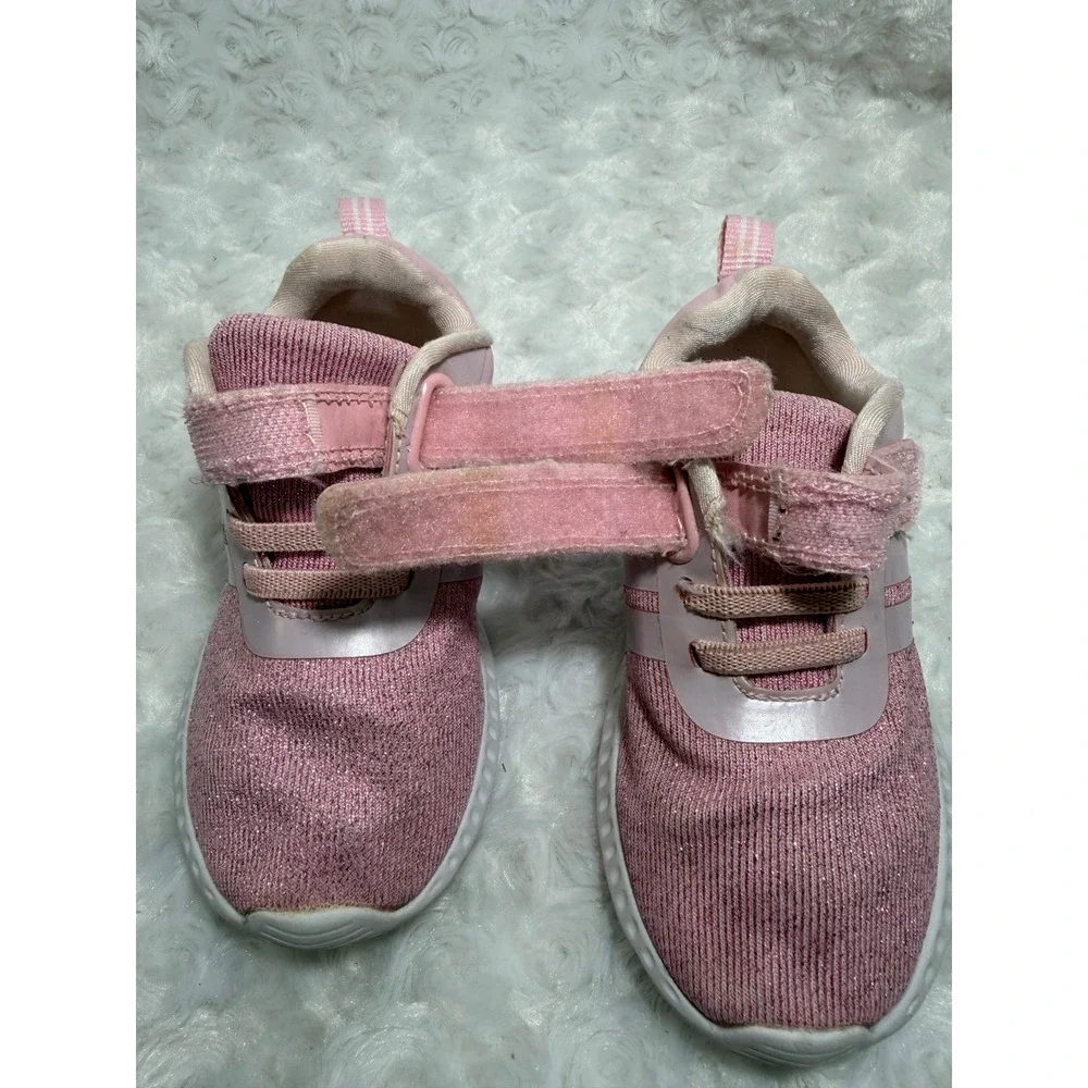 Nautica Towhee Girls‎ Pink Glitter Knit Sneakers Athletic Running Shoes Size 8